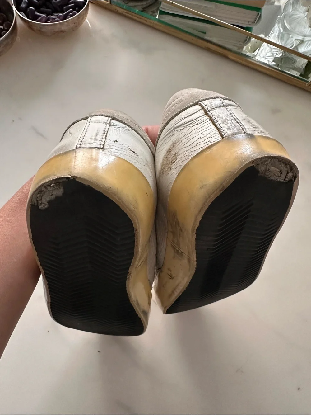 GOLDEN GOOSE SUPERSTAR White Leather w/light grey back size 37